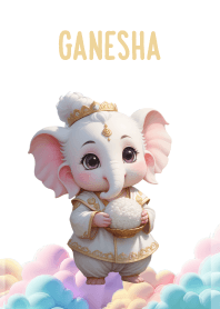 White Ganesha For Money Theme