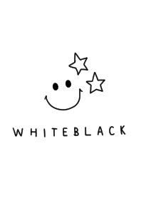 Handwritten White Black Smile & Star