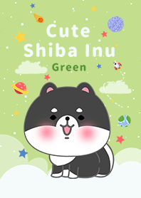 ชิบะอินุดำ/คอสมอส/สีเขียว