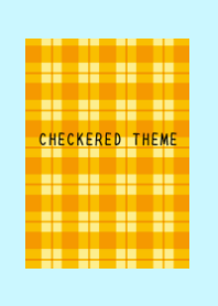 ORANGE CHECKERED THEME-LIGHT BLUE