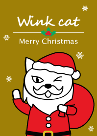 ウィンク 猫クリスマス - ゴールド