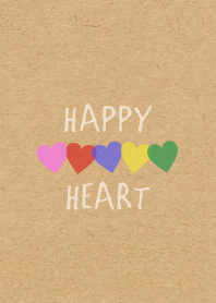 HAPPY HEART -5color KRAFT 2-