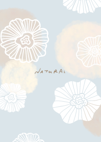 Flower watercolor circle beige10 Japan
