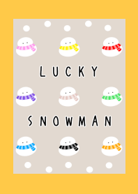 NINE LUCKY SNOWMEN-SNOWMAN-ORANGE