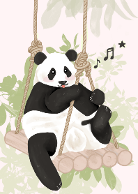 熊貓胖妮的慵懶鞦韆_Pink