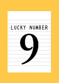 LUCKY NUMBER 9 NOTEBOOK/ORANGE