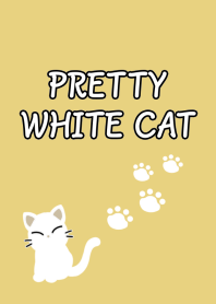 PRETTY WHITE CAT Theme-DUSTY YELLOWj