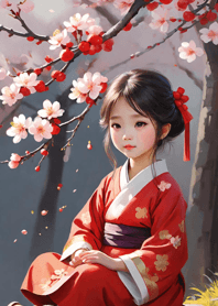 Girl celebrating the New Year 2568D3