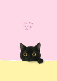 Blinky Black Cat Sweet pink yellow theme