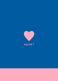 Baby Pink&Navy Blue / Simple Heart