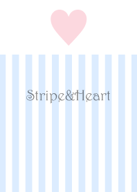 Light Blue Stripe & Pink Heart 3.