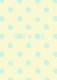 Dot & Cat*green and yellow