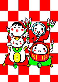 日本の縁起物たち集合着せかえ