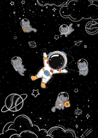 赤ちゃん猫と宇宙飛行士の冒険