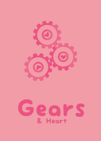 Shape Gears&Heart Rose pink