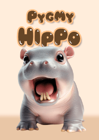 Pygmy Hippo (Beige & brown theme) 1