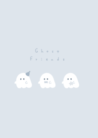 Ghost Friend/pale blue gray monochrome.