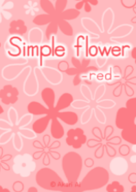 Simple flower -red-