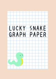 LUCKY SNAKE GRAPH PAPER/PINK BEIGE
