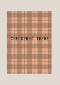DUSTY ORANGE CHECKERED THEME/BEIGE