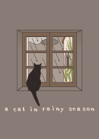 梅雨と猫 + シルバー
