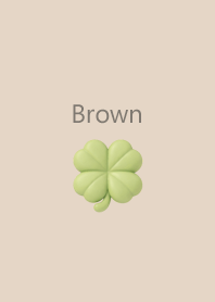 Puffy Four-Leaf Clover 5 - Brown