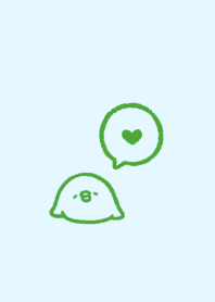 Chill out chick.(blue&green01)