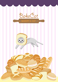 BakeCat : Cat Head Bread Purple