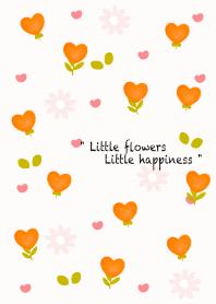 Little orange heart flowers 20