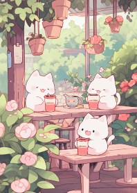 Cat open-air cafe