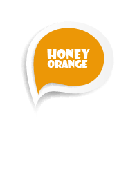 Honey Orange Button In White V.2