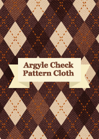 Argyle Check Pattern Cloth Brown