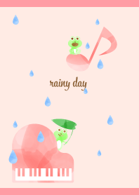 Rainy Day Music on light pink