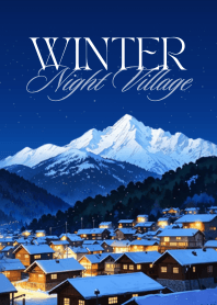 คืนหิมะฤดูหนาวในหมู่บ้านอบอุ่น: โทนมืด