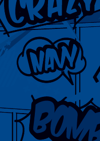 アメコミ／ポップ／ネイビー