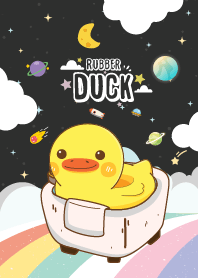 Rubber Duck Sky Rainbow Midnight Black