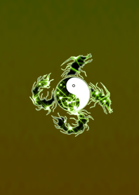 Two-headed dragon YinYang strongestgreen