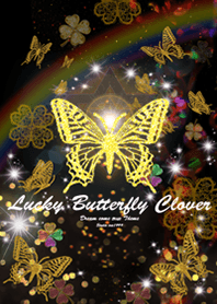 運気上昇 Lucky butterfly clover
