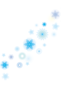 青い花模様