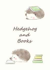 Hedgehog and Book -green- 2