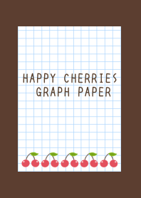 HAPPY CHERRIES GRAPH PAPER-DEEP BROWNj