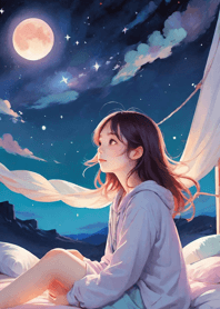 Comfortable day on the bed girl E12f9C