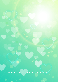 reflecting heart green