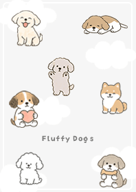 Cute Fluffy Dogs in the Sky01_2