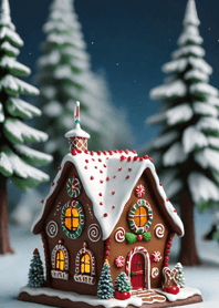 Merry Christmas Gingerbread House 457F