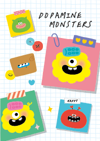 多巴胺怪獸便利貼(嘻嘻哈哈)