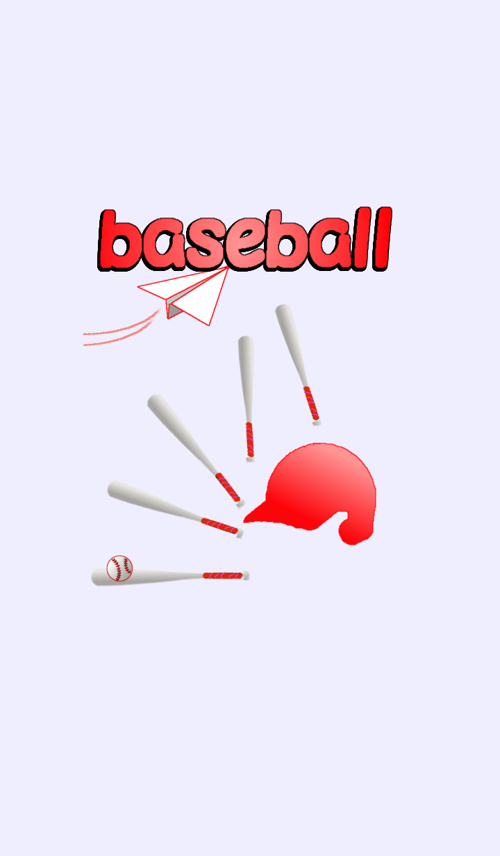 baseball red helmet and paper airplane