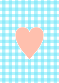 Checked gingham and heart