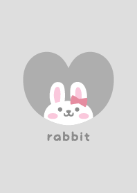 Rabbits3 Ribbon - gray