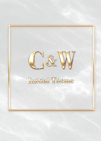 [ C&W ]  Initial Theme Gold Gray